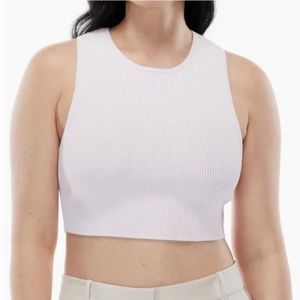 BNWT Aritzia Babaton Sculpted Knit Racer Cropped Tank